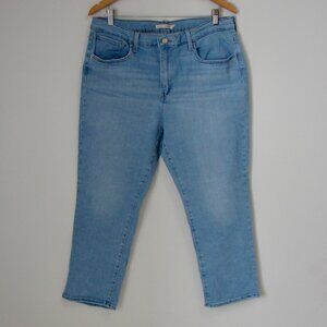 Levi's High Rise Straight Crop Jeans Light Wash Size 34